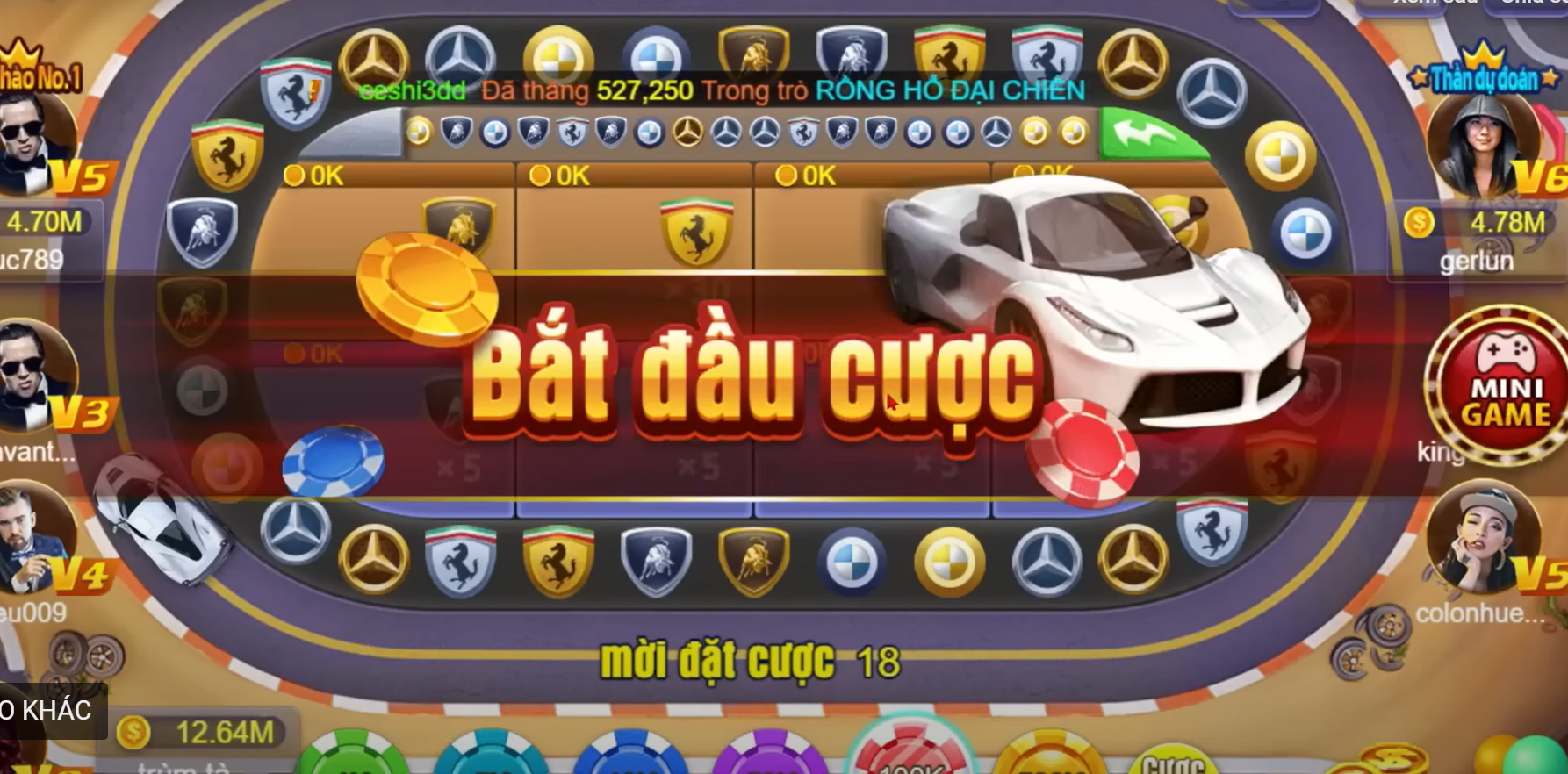 Trải nghiệm Game siêu xe tại 68 Game bài